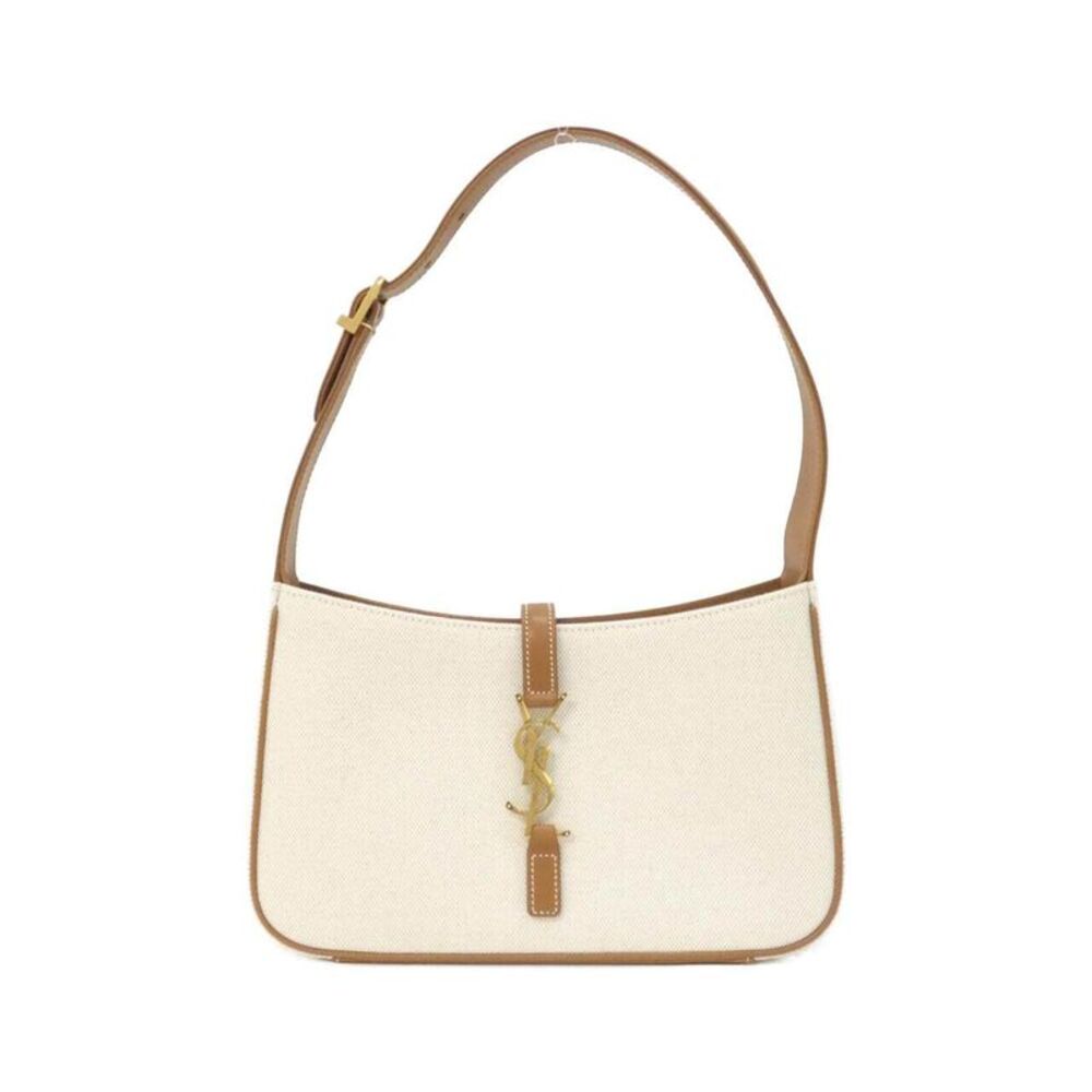 Saint Laurent LE 5 A 7 Calf Canvas Shoulder Bag